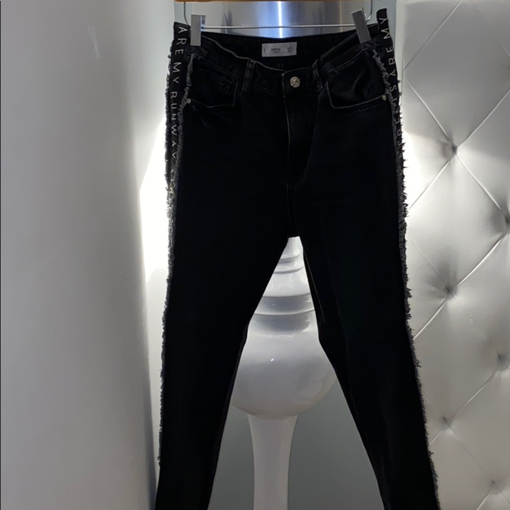 Mango denim jeans! With message on sides!